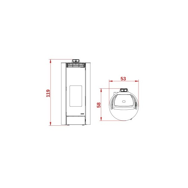 Poêle à Granulés Palazzetti MELITA 6-8kW Acier Design Chauffage Écologique Performant