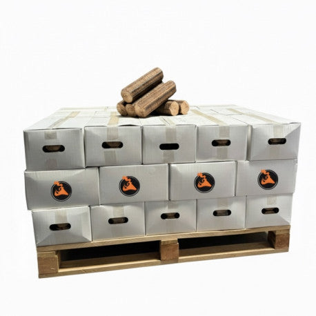 Bûches Compressées Haute Performance  - 42 Cartons Écologiques