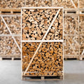 Palette de Bois de Chauffage Mixte Bouleau Frêne, Fendu, Séché en Chambre, 25cm
