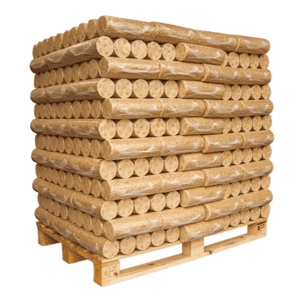 Palette Bûches Densifiées Piveteau Jour, Haute Performance, 104 Paquets, Chaleur Durable
