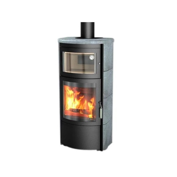 Hark Roma ECOplus 7KW: Poêle à Bois, Four Intégré, Pierre Ollaire Écologique