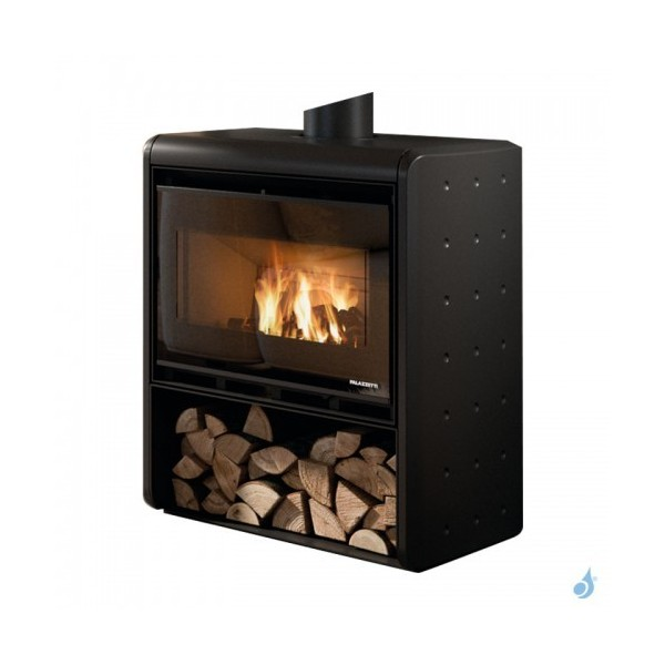 Poêle à Bois Palazzetti ASIA Design Épuré 9KW Ventilation Air Chaud Frontale