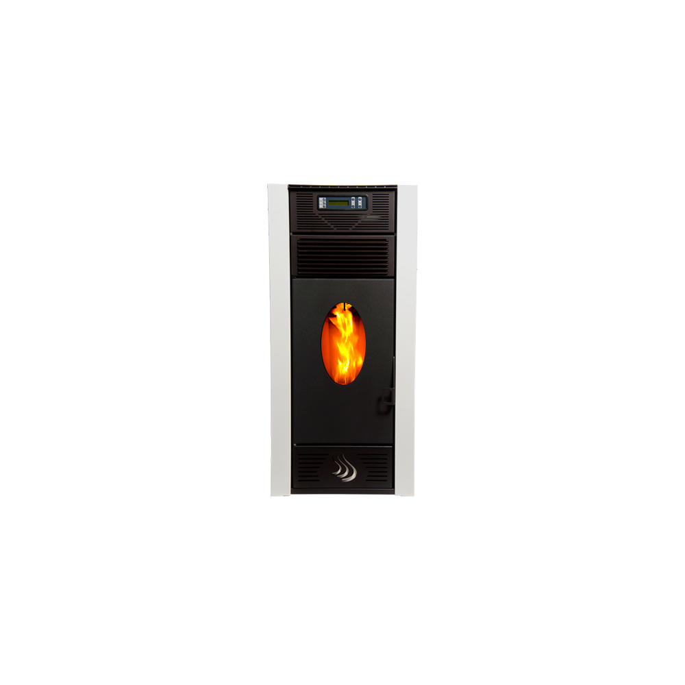 Poêle à Granulés BELLEZA VERONICA 15 kW Blanc: Économique, Programmable, Design Moderne